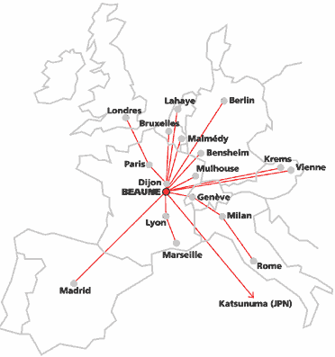 Plan d'acc&egrave;s pour venir voir la galerie GRAGLIA &agrave; BEAUNE